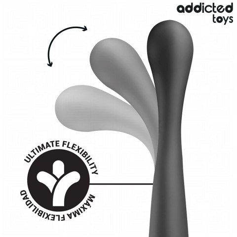 Addicted Toys masażer anatomiczny silikonowy 22,5 cm czarny Addicted Toys masażer anatomiczny silikonowy 22,5 cm czarny