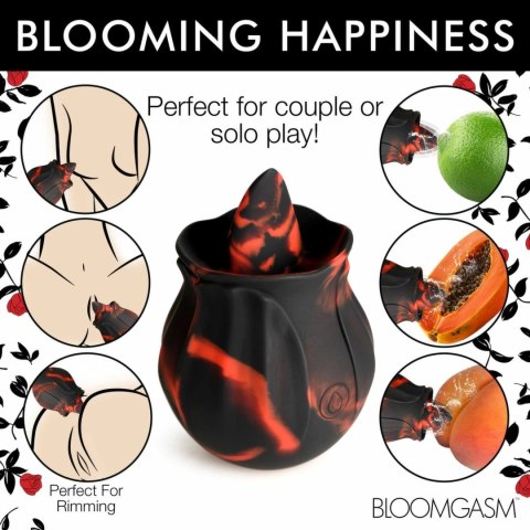 Bloomgasm Black Kiss Rimming Rose - Model ze zmysłową powierzchnią Bloomgasm Black Kiss Rimming Rose - Model ze zmysłową powierzchnią