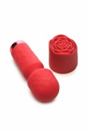 Bloomgasm Pleasure Rose Mini Wand - czerwony masażer relaksacyjny USB