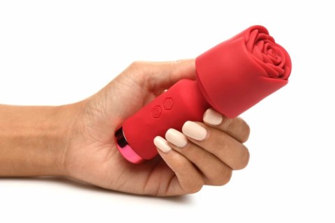 Bloomgasm Pleasure Rose Mini Wand - czerwony masażer relaksacyjny USB Bloomgasm Pleasure Rose Mini Wand - czerwony masażer relaksacyjny USB