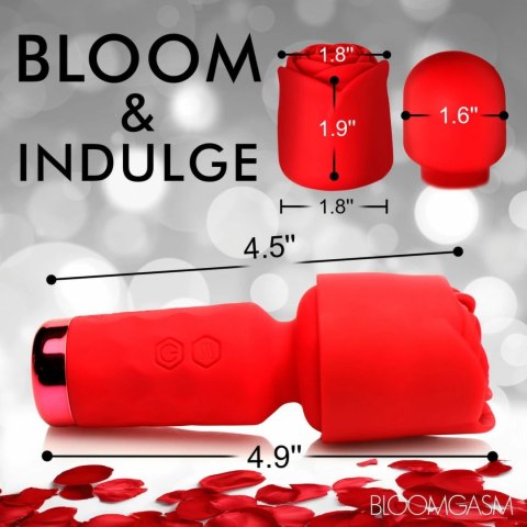 Bloomgasm Pleasure Rose Mini Wand - czerwony masażer relaksacyjny USB Bloomgasm Pleasure Rose Mini Wand - czerwony masażer relaksacyjny USB