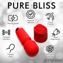 Bloomgasm Pleasure Rose Mini Wand - czerwony masażer relaksacyjny USB