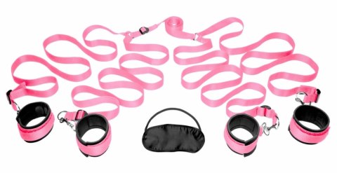 FRISKY Bedroom Restraint Kit Pink - Zestaw Regulowanych Kajdanek do Łożka FRISKY Bedroom Restraint Kit Pink - Zestaw Regulowanych Kajdanek do Łożka