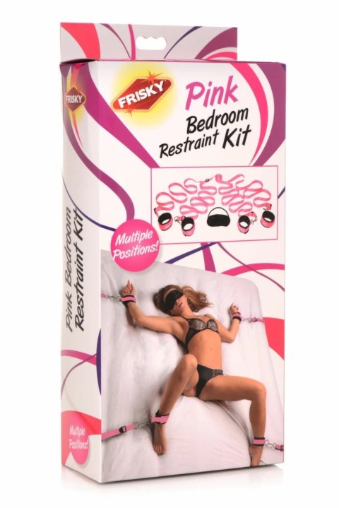 FRISKY Bedroom Restraint Kit Pink - Zestaw Regulowanych Kajdanek do Łożka FRISKY Bedroom Restraint Kit Pink - Zestaw Regulowanych Kajdanek do Łożka