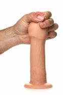 JOCK Real Skin 8" Model Wibracyjny, Jasny, Dual-Density, Silikon