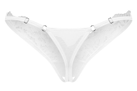 Obsessive Arrowel String S/M biały z transparentną koronką Obsessive Arrowel String S/M biały z transparentną koronką