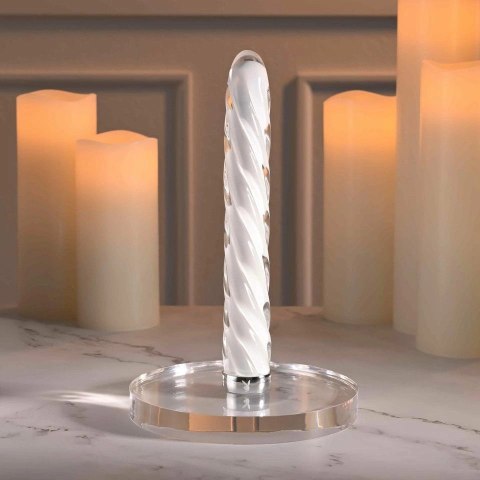 Playboy In A Twist szklany stymulator spiralny, 17,5 cm, wibracje Playboy In A Twist szklany stymulator spiralny, 17,5 cm, wibracje