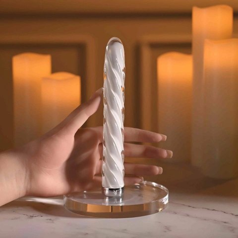 Playboy In A Twist szklany stymulator spiralny, 17,5 cm, wibracje Playboy In A Twist szklany stymulator spiralny, 17,5 cm, wibracje