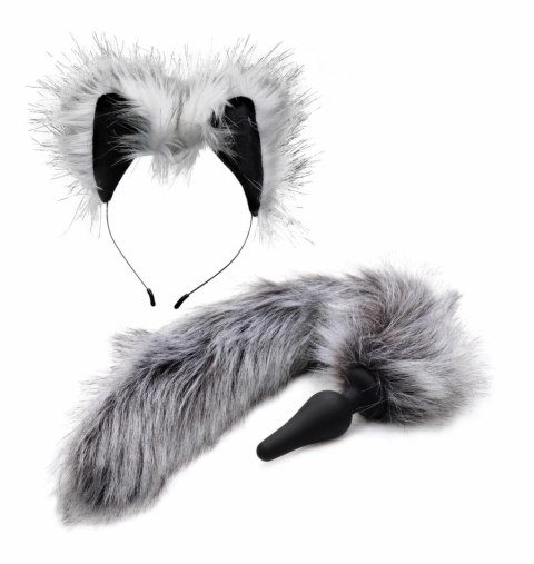Tailz Grey Wolf zestaw ogon z futerkiem i opaska z uszami 59,7 cm Tailz Grey Wolf zestaw ogon z futerkiem i opaska z uszami 59,7 cm