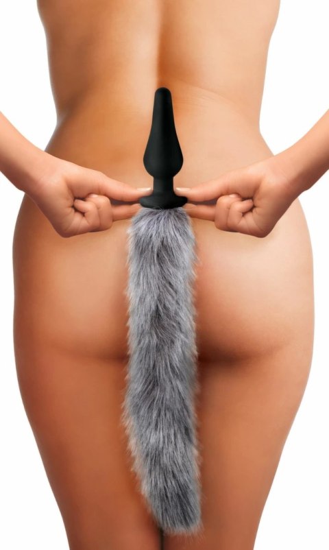 Tailz Grey Wolf zestaw ogon z futerkiem i opaska z uszami 59,7 cm Tailz Grey Wolf zestaw ogon z futerkiem i opaska z uszami 59,7 cm
