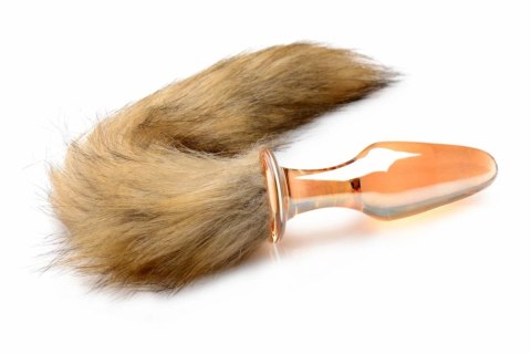 Tailz Szklany Korek Anatomiczny z Pomarańczowym Futrzanym Ogonem 20cm Tailz Szklany Korek Anatomiczny z Pomarańczowym Futrzanym Ogonem 20cm