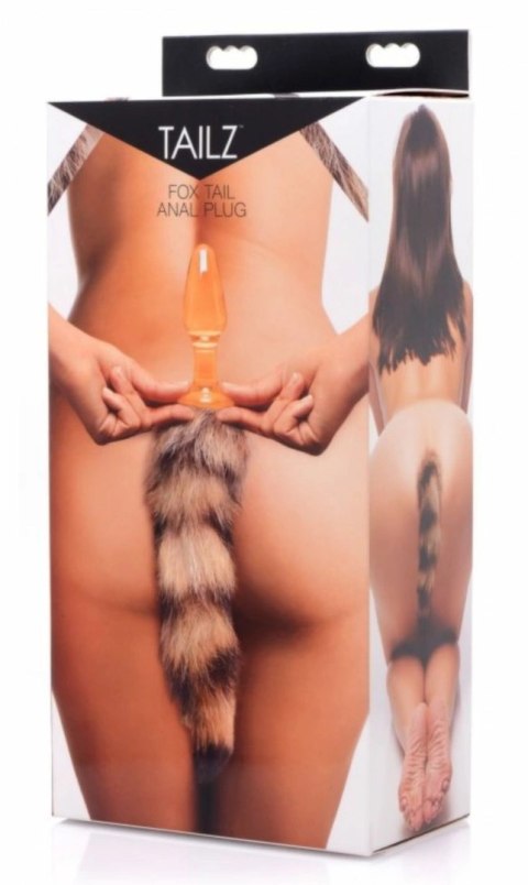 Tailz Szklany Korek Anatomiczny z Pomarańczowym Futrzanym Ogonem 20cm Tailz Szklany Korek Anatomiczny z Pomarańczowym Futrzanym Ogonem 20cm