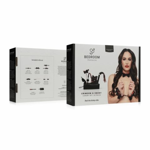 Bedroom Fantasies Crimson & Ebony Zestaw Akcesoriow 8-częściowy Deluxe Bedroom Fantasies Crimson & Ebony Zestaw Akcesoriow 8-częściowy Deluxe
