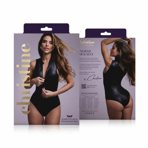 Christine Wetlook Body Xenna Czarny Dwukierunkowy Zamek S/M Christine Wetlook Body Xenna Czarny Dwukierunkowy Zamek S/M