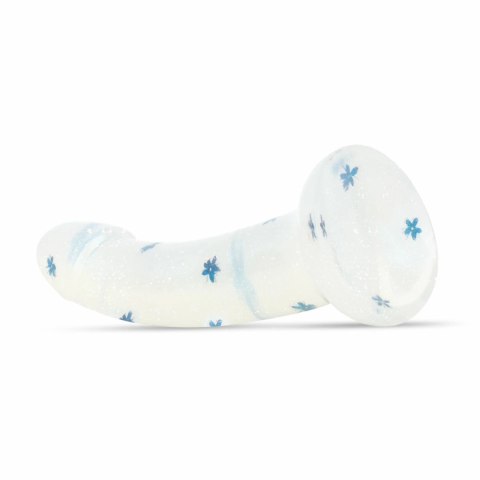 Dildo Collection Blossom Bliss Blue Glitter Design 19 cm silikonowy model Dildo Collection Blossom Bliss Blue Glitter Design 19 cm silikonowy model