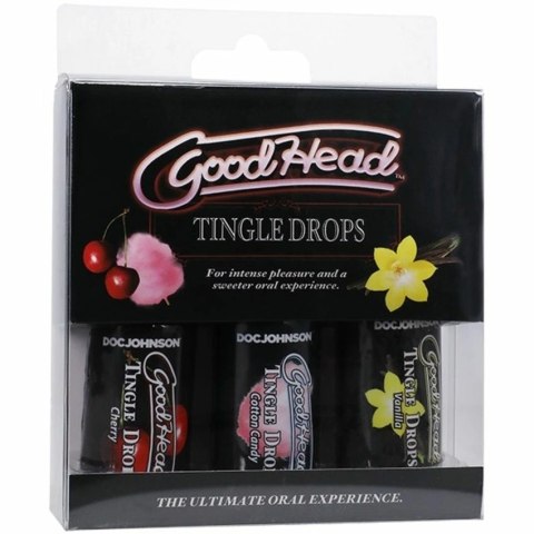 Doc Johnson GoodHead Tingle Drops zestaw 3 smakow 29 ml aplikator Doc Johnson GoodHead Tingle Drops zestaw 3 smakow 29 ml aplikator