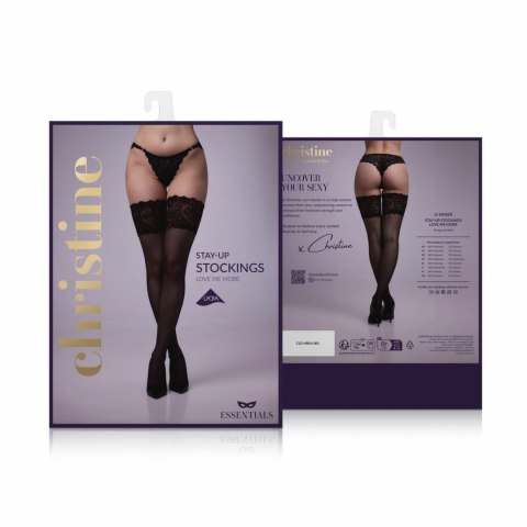 Exclusive Stay Ups Love Me More czarne pończochy 15 den z koronką Exclusive Stay Ups Love Me More czarne pończochy 15 den z koronką