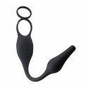 Evolved Novelties Plug & Tug Black - Zestaw z wibrującym pierścieniem