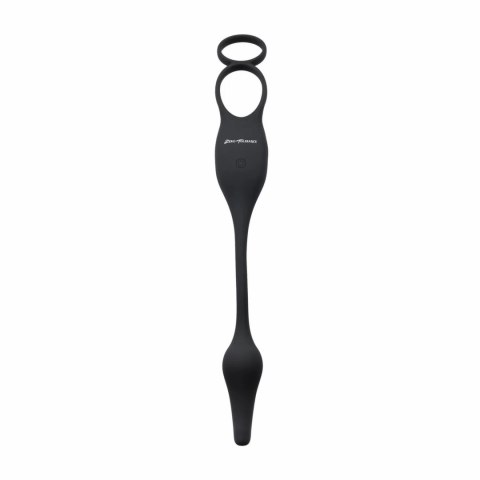 Evolved Novelties Plug & Tug Black - Zestaw z wibrującym pierścieniem Evolved Novelties Plug & Tug Black - Zestaw z wibrującym pierścieniem