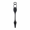 Evolved Novelties Plug & Tug Black - Zestaw z wibrującym pierścieniem