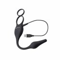Evolved Novelties Plug & Tug Black - Zestaw z wibrującym pierścieniem