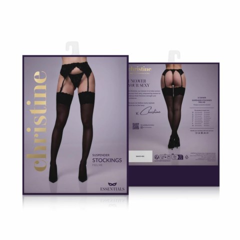 Feel Me Garter Stockings pończochy z koronką 15 den czarne Feel Me Garter Stockings pończochy z koronką 15 den czarne