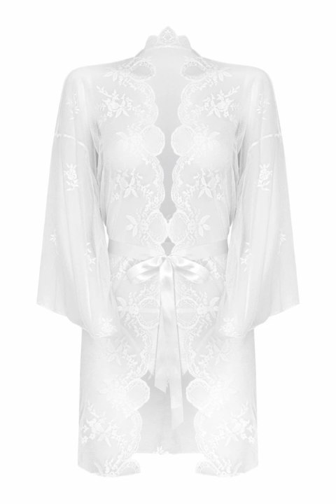 Flower Lace Kimono Set White - elegancki komplet z delikatnej koronki Flower Lace Kimono Set White - elegancki komplet z delikatnej koronki