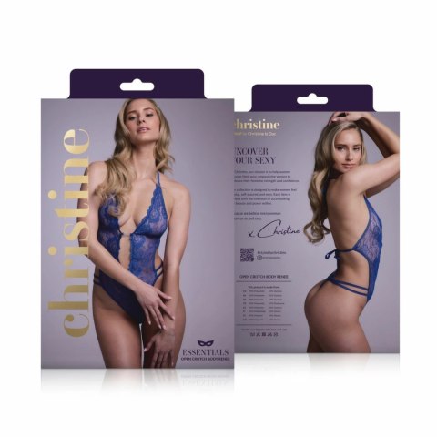 Passion Renee koronkowe body z otwartą częścią dolną niebieskie Passion Renee koronkowe body z otwartą częścią dolną niebieskie
