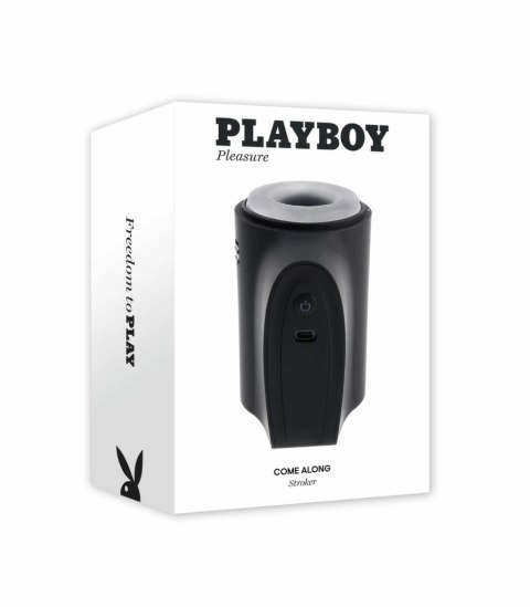 Playboy Come Along Black - dwustronna maszyna intymna z teksturą Playboy Come Along Black - dwustronna maszyna intymna z teksturą