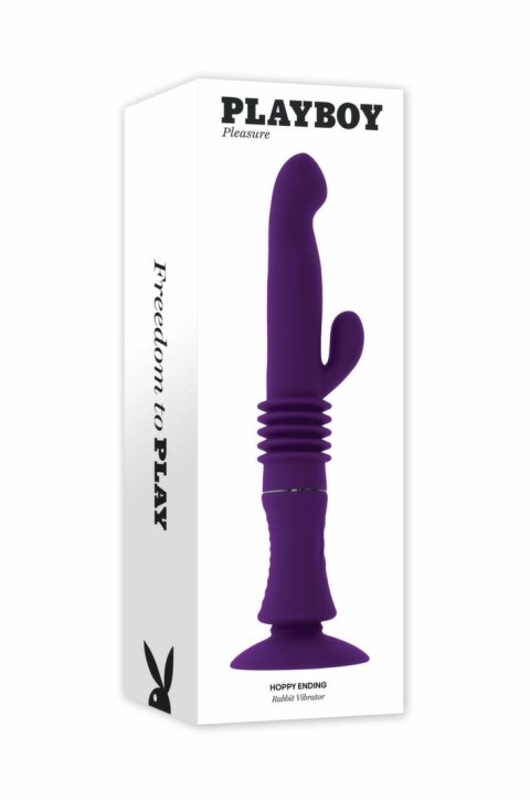 Playboy Hoppy Ending Purple - wielofunkcyjny model intymny z funkcją ruchu Playboy Hoppy Ending Purple - wielofunkcyjny model intymny z funkcją ruchu