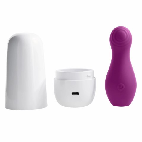 Playboy The Jet Set Tapping Magenta - kompaktowy masażer pulsacyjny USB Playboy The Jet Set Tapping Magenta - kompaktowy masażer pulsacyjny USB