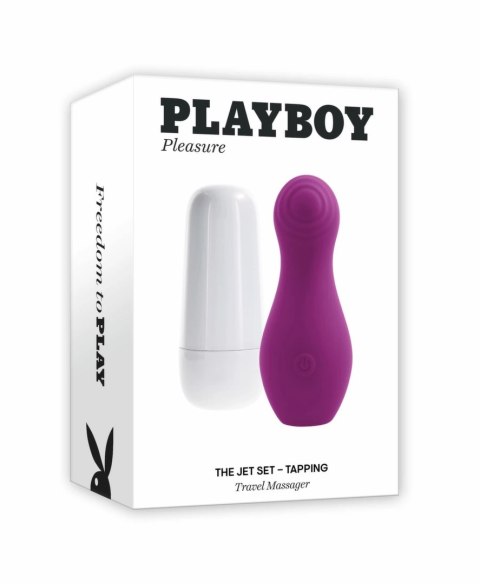 Playboy The Jet Set Tapping Magenta - kompaktowy masażer pulsacyjny USB Playboy The Jet Set Tapping Magenta - kompaktowy masażer pulsacyjny USB