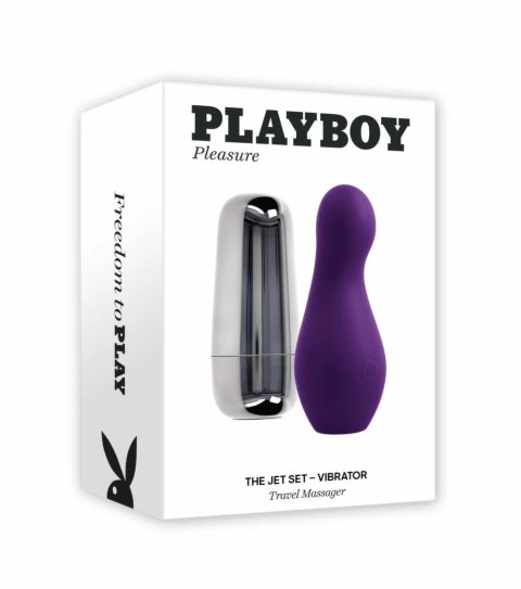 Playboy The Jet Set Vibe Purple - Elegancki wibrator silikonowy USB Playboy The Jet Set Vibe Purple - Elegancki wibrator silikonowy USB
