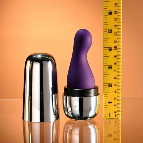 Playboy The Jet Set Vibe Purple - Elegancki wibrator silikonowy USB Playboy The Jet Set Vibe Purple - Elegancki wibrator silikonowy USB