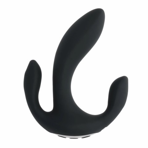 Playboy Triple Threat Black - Wielofunkcyjny wibrator trojstrefowy Playboy Triple Threat Black - Wielofunkcyjny wibrator trojstrefowy