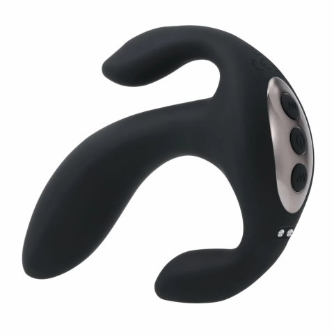 Playboy Triple Threat Black - Wielofunkcyjny wibrator trojstrefowy Playboy Triple Threat Black - Wielofunkcyjny wibrator trojstrefowy