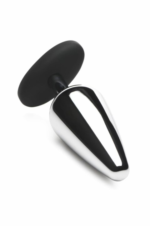 XR Brands Butt Slut Metal Plug srebrny aluminiowy z silikonową bazą XR Brands Butt Slut Metal Plug srebrny aluminiowy z silikonową bazą