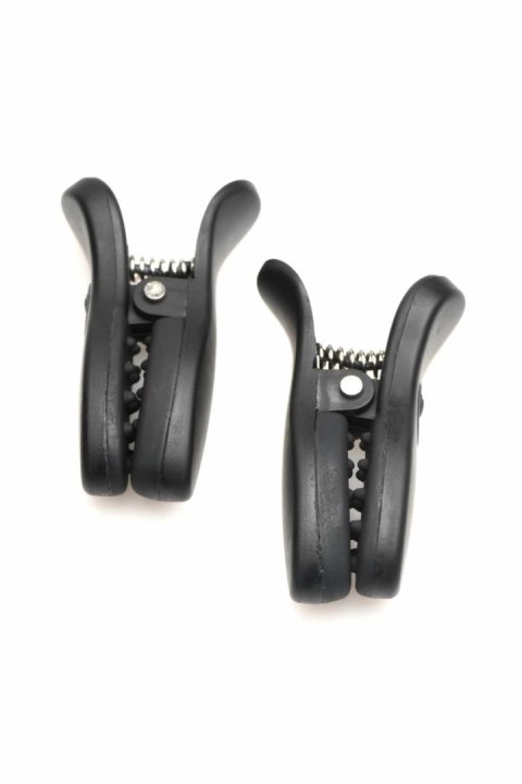 XR Brands Dark Grip czarne zaciski wibrujące z etui Master Series XR Brands Dark Grip czarne zaciski wibrujące z etui Master Series