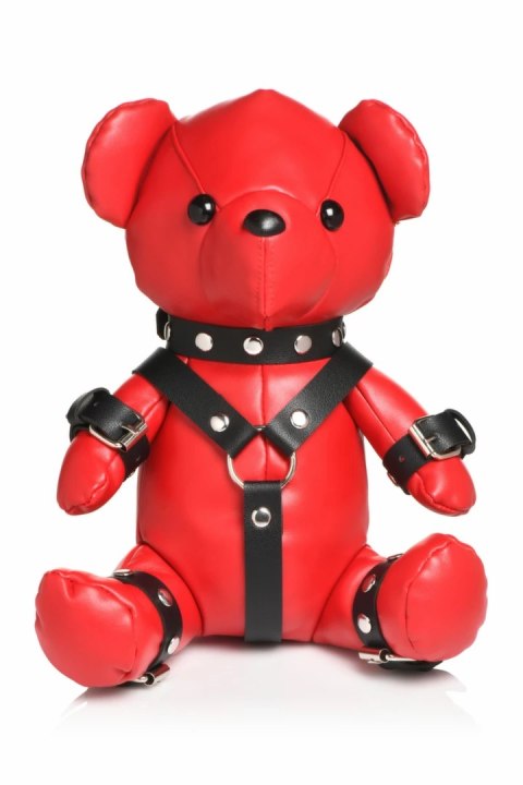 XR Brands Gimp Bear Red - kolekcjonerski miś w czerwonym stroju vegan leather XR Brands Gimp Bear Red - kolekcjonerski miś w czerwonym stroju vegan leather
