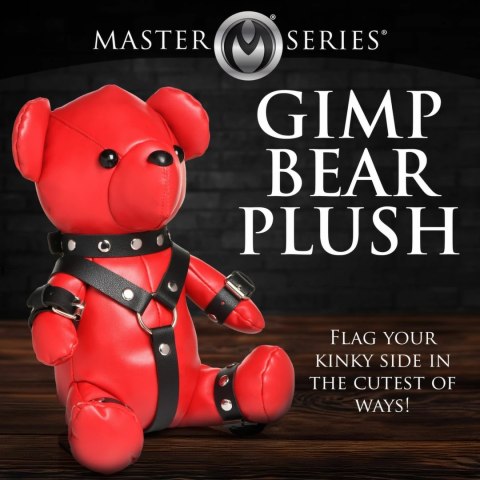 XR Brands Gimp Bear Red - kolekcjonerski miś w czerwonym stroju vegan leather XR Brands Gimp Bear Red - kolekcjonerski miś w czerwonym stroju vegan leather