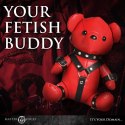 XR Brands Gimp Bear Red - kolekcjonerski miś w czerwonym stroju vegan leather