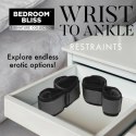 XR Brands Zestaw Manżet Nylonowych na Nadgarstki i Kostki Czarny