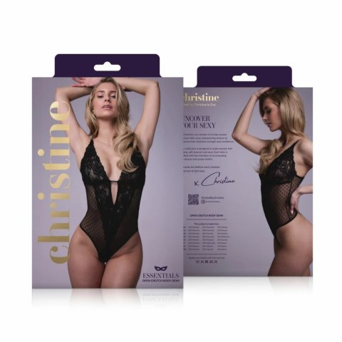 Sensual Dewi Body Open Crotch Czarny z Koronką i Regulacją Sensual Dewi Body Open Crotch Czarny z Koronką i Regulacją