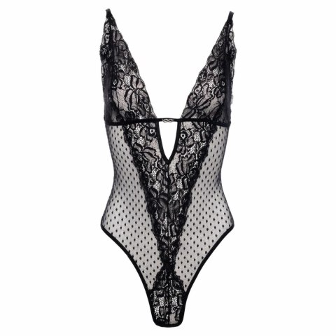 Sensual Dewi Body czarne z otwartym krojem, koronkowe, polka dot Sensual Dewi Body czarne z otwartym krojem, koronkowe, polka dot