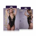 Sensual Dewi Body czarne z otwartym krojem, koronkowe, polka dot