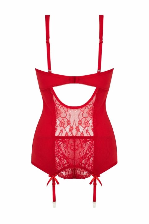 Vibe Couture Marzia czerwony zestaw top z paskami i figi koronkowe Vibe Couture Marzia czerwony zestaw top z paskami i figi koronkowe