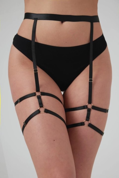 BeWicked Strappy Garterbelt Blushing Black - regulowany pas z paskami BeWicked Strappy Garterbelt Blushing Black - regulowany pas z paskami