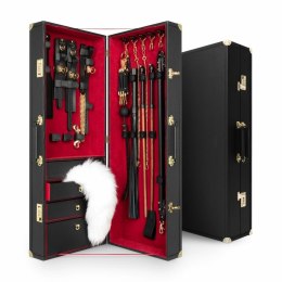 Bedroom Fantasies Zestaw Bondage 17 elementow skora naturalna walizka