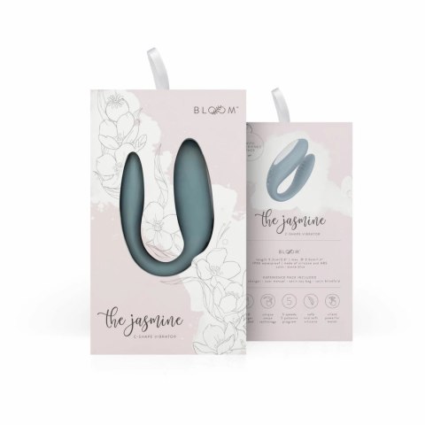 Bloom Jasmine C-Shape Zielony - Wibrator z technologią Swipe, silikonowy Bloom Jasmine C-Shape Zielony - Wibrator z technologią Swipe, silikonowy