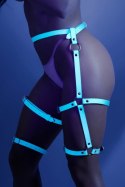 Fantasy Lingerie Buckle Up regulowany pas na udo niebieski
